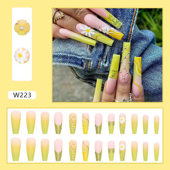 Limoncello Press On Nail Set - Picture 1 of 2